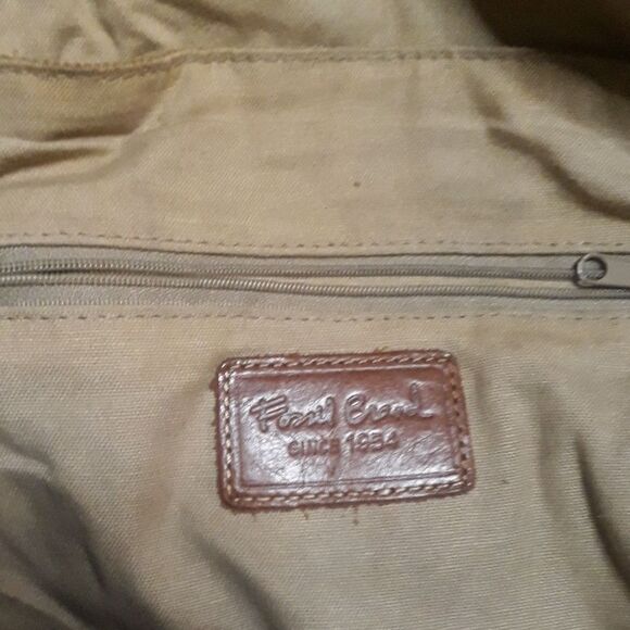 Fossil patchwork fabric vegan bag shoulder - Picture 5 of 6